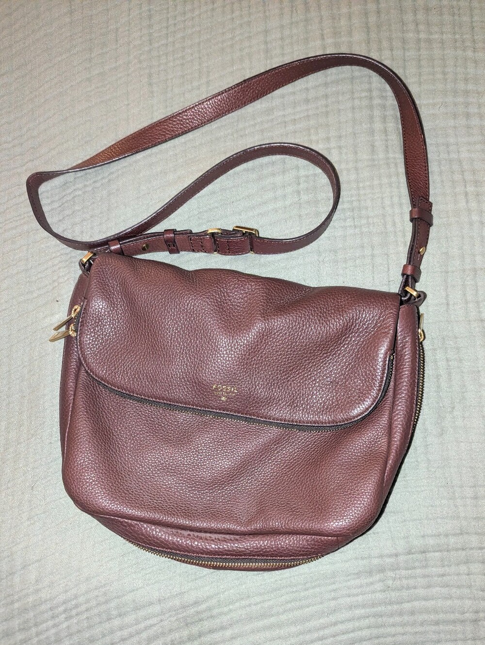 Fossil Preston Crossbody Brown Leather